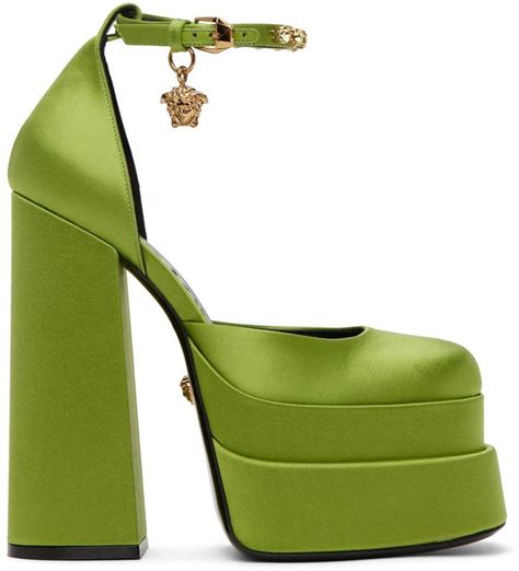 versace green high heels|versace tribute high heels.